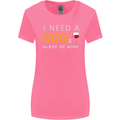 I Need a Huge Glass of Red Wine Funny Womens Wider Cut T-Shirt Azalea