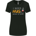 I Need a Huge Glass of Red Wine Funny Womens Wider Cut T-Shirt Black