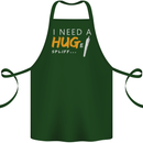 I Need a Huge Spliff Funny Weed Cannabis Cotton Apron 100% Organic Forest Green