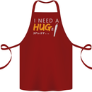 I Need a Huge Spliff Funny Weed Cannabis Cotton Apron 100% Organic Maroon