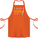 I Need a Huge Spliff Funny Weed Cannabis Cotton Apron 100% Organic Orange