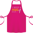 I Need a Huge Spliff Funny Weed Cannabis Cotton Apron 100% Organic Pink