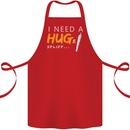 I Need a Huge Spliff Funny Weed Cannabis Cotton Apron 100% Organic Red