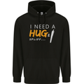 I Need a Huge Spliff Funny Weed Cannabis Mens 80% Cotton Hoodie Black