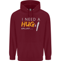 I Need a Huge Spliff Funny Weed Cannabis Mens 80% Cotton Hoodie Maroon