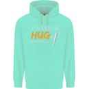 I Need a Huge Spliff Funny Weed Cannabis Mens 80% Cotton Hoodie Peppermint