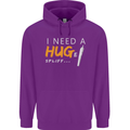 I Need a Huge Spliff Funny Weed Cannabis Mens 80% Cotton Hoodie Purple