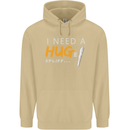 I Need a Huge Spliff Funny Weed Cannabis Mens 80% Cotton Hoodie Sand