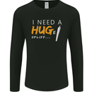I Need a Huge Spliff Funny Weed Cannabis Mens Long Sleeve T-Shirt Black