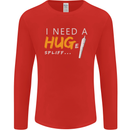 I Need a Huge Spliff Funny Weed Cannabis Mens Long Sleeve T-Shirt Red