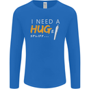 I Need a Huge Spliff Funny Weed Cannabis Mens Long Sleeve T-Shirt Royal Blue