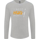 I Need a Huge Spliff Funny Weed Cannabis Mens Long Sleeve T-Shirt Sports Grey