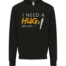I Need a Huge Spliff Funny Weed Cannabis Mens Sweatshirt Jumper Black