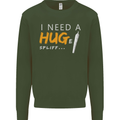 I Need a Huge Spliff Funny Weed Cannabis Mens Sweatshirt Jumper Forest Green