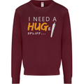 I Need a Huge Spliff Funny Weed Cannabis Mens Sweatshirt Jumper Maroon
