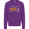 I Need a Huge Spliff Funny Weed Cannabis Mens Sweatshirt Jumper Purple