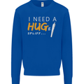 I Need a Huge Spliff Funny Weed Cannabis Mens Sweatshirt Jumper Royal Blue
