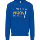 I Need a Huge Spliff Funny Weed Cannabis Mens Sweatshirt Jumper Royal Blue