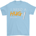 I Need a Huge Spliff Funny Weed Cannabis Mens T-Shirt Cotton Gildan Light Blue