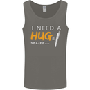 I Need a Huge Spliff Funny Weed Cannabis Mens Vest Tank Top Charcoal