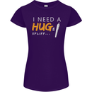 I Need a Huge Spliff Funny Weed Cannabis Womens Petite Cut T-Shirt Purple