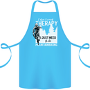 I Need to Go Mountain Biking Funny Cycling Cotton Apron 100% Organic Turquoise