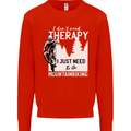 I Need to Go Mountain Biking Funny Cycling Kids Sweatshirt Jumper Bright Red