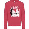 I Need to Go Mountain Biking Funny Cycling Kids Sweatshirt Jumper Heliconia