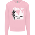 I Need to Go Mountain Biking Funny Cycling Kids Sweatshirt Jumper Light Pink