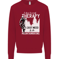I Need to Go Mountain Biking Funny Cycling Kids Sweatshirt Jumper Red