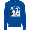 I Need to Go Mountain Biking Funny Cycling Kids Sweatshirt Jumper Royal Blue