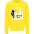 I Need to Go Mountain Biking Funny Cycling Kids Sweatshirt Jumper Yellow