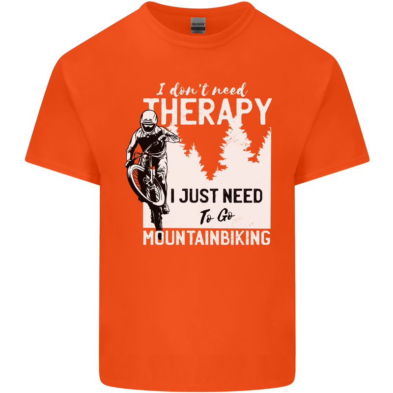 I Need to Go Mountain Biking Funny Cycling Kids T-Shirt Childrens Orange