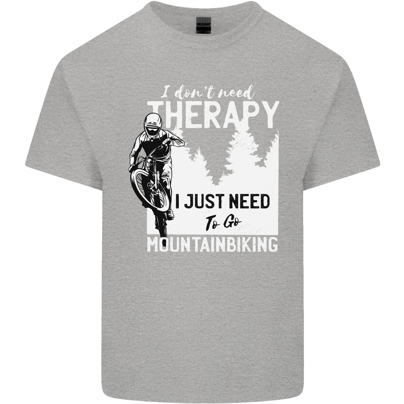 I Need to Go Mountain Biking Funny Cycling Kids T-Shirt Childrens Sports Grey