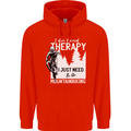 I Need to Go Mountain Biking Funny Cycling Mens 80% Cotton Hoodie Bright Red