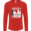 I Need to Go Mountain Biking Funny Cycling Mens Long Sleeve T-Shirt Red