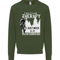 I Need to Go Mountain Biking Funny Cycling Mens Sweatshirt Jumper Forest Green