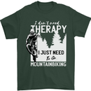 I Need to Go Mountain Biking Funny Cycling Mens T-Shirt Cotton Gildan Forest Green