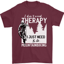 I Need to Go Mountain Biking Funny Cycling Mens T-Shirt Cotton Gildan Maroon