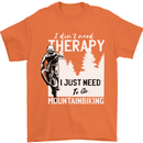 I Need to Go Mountain Biking Funny Cycling Mens T-Shirt Cotton Gildan Orange
