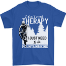 I Need to Go Mountain Biking Funny Cycling Mens T-Shirt Cotton Gildan Royal Blue