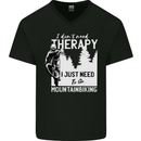 I Need to Go Mountain Biking Funny Cycling Mens V-Neck Cotton T-Shirt Black
