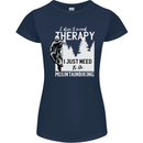 I Need to Go Mountain Biking Funny Cycling Womens Petite Cut T-Shirt Navy Blue
