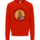 I Only Need Horses and Coffee Equestrian Kids Sweatshirt Jumper Bright Red