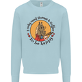 I Only Need Horses and Coffee Equestrian Kids Sweatshirt Jumper Light Blue