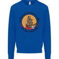 I Only Need Horses and Coffee Equestrian Kids Sweatshirt Jumper Royal Blue