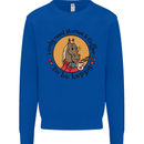 I Only Need Horses and Coffee Equestrian Kids Sweatshirt Jumper Royal Blue