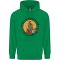 I Only Need Horses and Coffee Equestrian Mens 80% Cotton Hoodie Irish Green