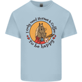 I Only Need Horses and Coffee Equestrian Mens Cotton T-Shirt Tee Top Light Blue