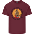 I Only Need Horses and Coffee Equestrian Mens Cotton T-Shirt Tee Top Maroon